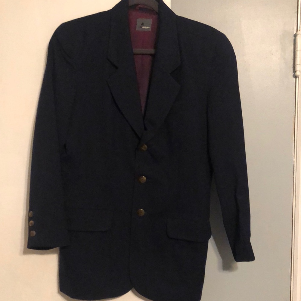 Liz Wear Navy 100% wool Blazer Size 4